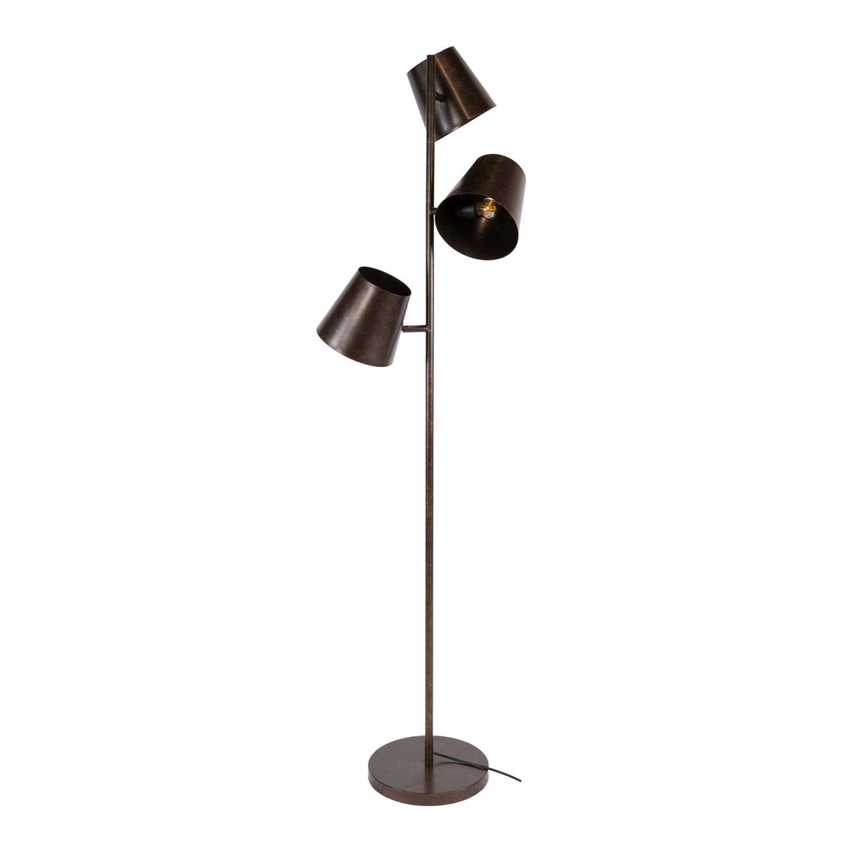 Vloerlampen - Vloerlamp 3 - lichts bruin metaal Carta - Dimehouse