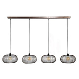 Hanglamp Jill DH Interior Zwart LxBxH 152x40x28 Nikkel Witfoto vooraanzicht