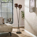 Lampadaire Terra Duo 2 lumières - Marron 