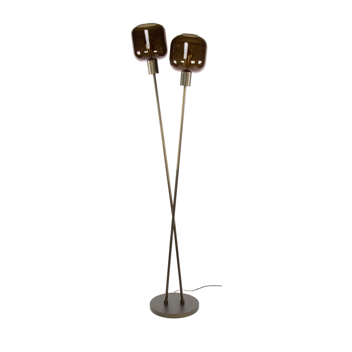 Lampadaire Terra Duo 2 lumières - Marron 