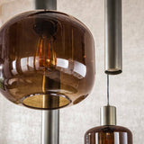 Suspension Dax 7 lumières marron 105 cm 