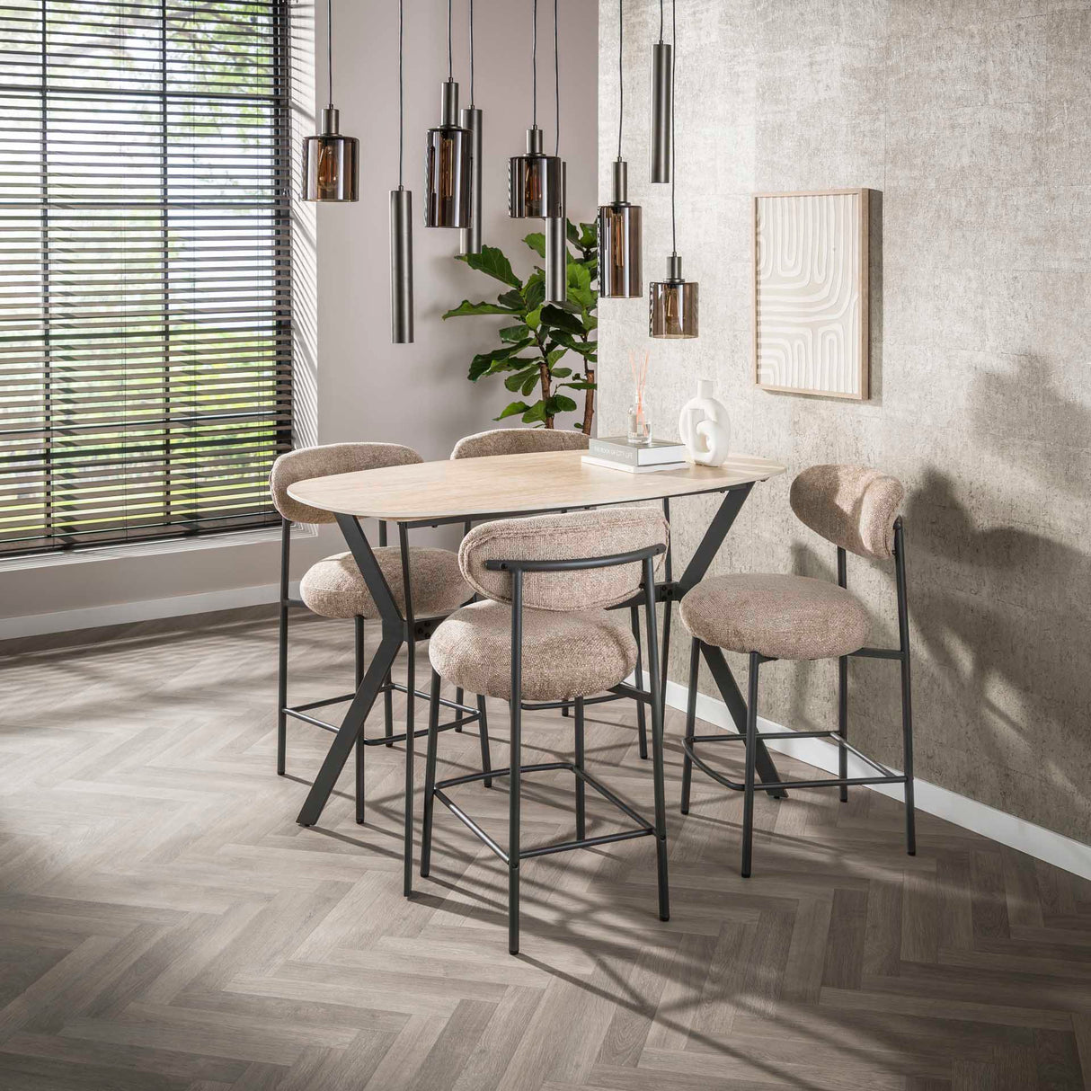 Lustre Aureo 9 lumières Sienna brun 