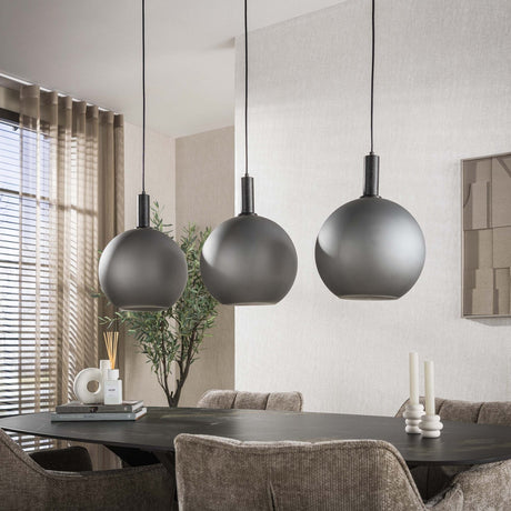 Lustre Trio Luna Noir Opale 
