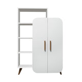 Bibliothèque scandinave mélamine blanche Form 90x132x32 cm