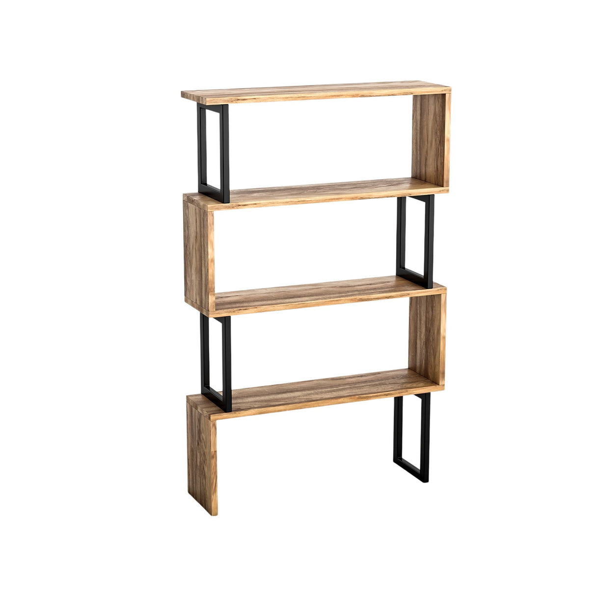 Bibliothèque Ceylan Walnut Melamine 80x128x22 cm