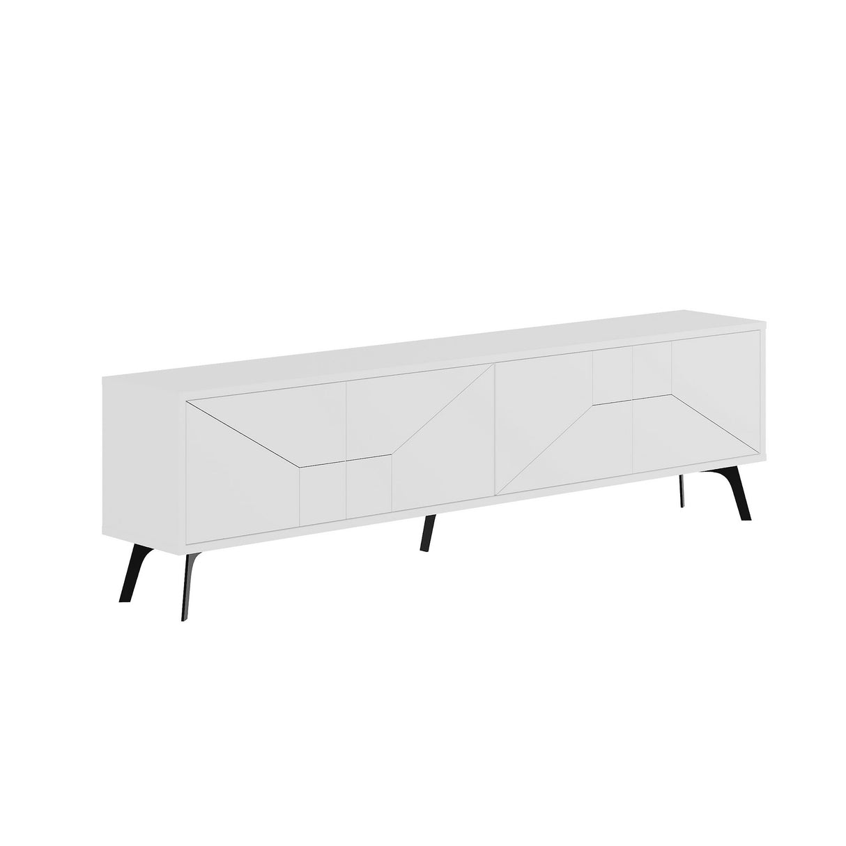 TV Meubels - TV Meubel Dune Wit Melamine 180x50x29,6 cm - Dimehouse