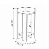 Table de chevet à droite Elos Mokka mélamine 25x60x27 cm