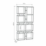 Boekenkasten - Boekenkast Rail Eik Melamine 79x166,5x24 cm - Dimehouse