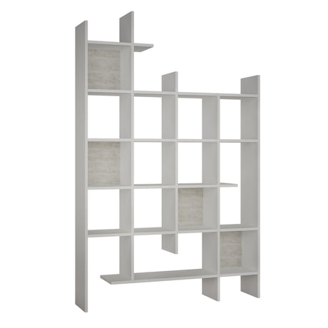 Bibliothèque mélamine blanche Manco 122x188x25,5 cm