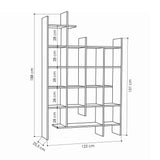 Boekenkasten - Boekenkast wit melamine Manco 122x188x25,5 cm - Dimehouse