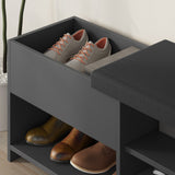 Armoire à chaussures filux anthracite mélamine 120,3x51x40,5 cm