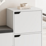 Schoenenkasten - Schoenenkast Haven Wit Melamine 101,5x80,5x35,5 cm - Dimehouse
