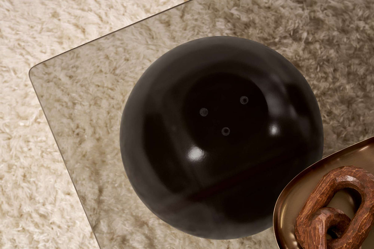 Salontafel Sera Gehard glas zwart en grijs 110x75 cm Black Grey Tempered glass