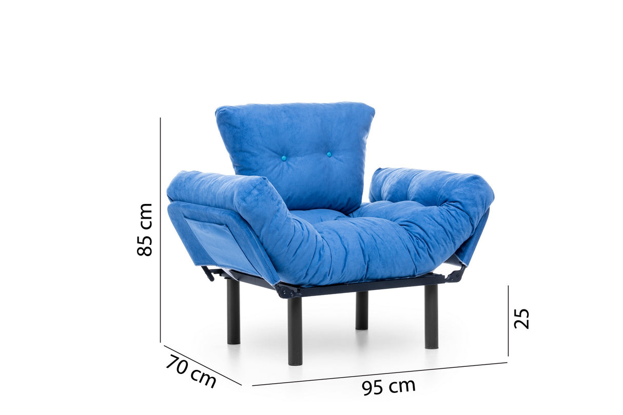 Fauteuil Nitta Simple Bleu