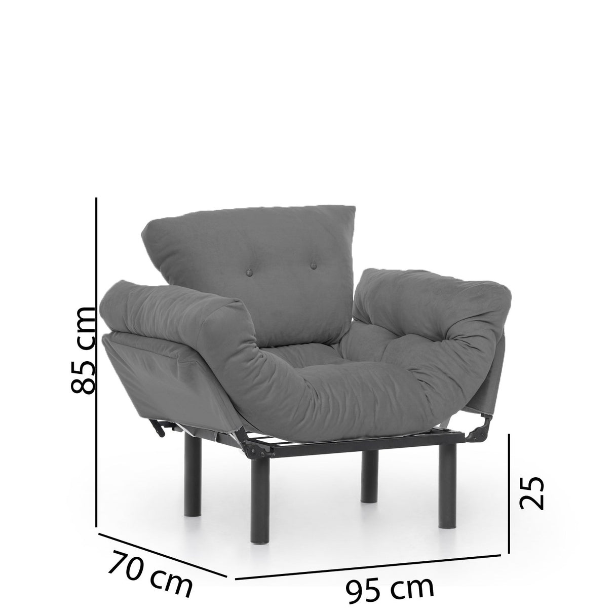 Fauteuil Nitta Simple Gris