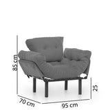 Fauteuil Nitta Simple Gris