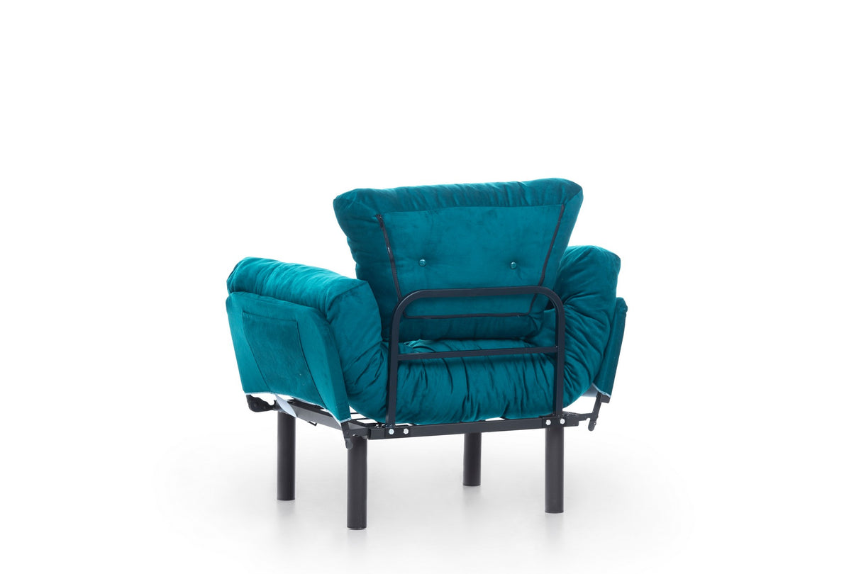 Fauteuil Nitta Simple Vert Pétrole