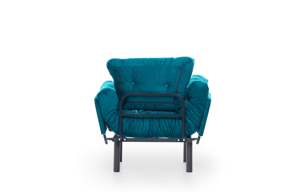 Fauteuil Nitta Simple Vert Pétrole