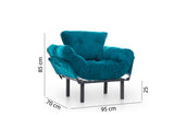 Fauteuil Nitta Simple Vert Pétrole