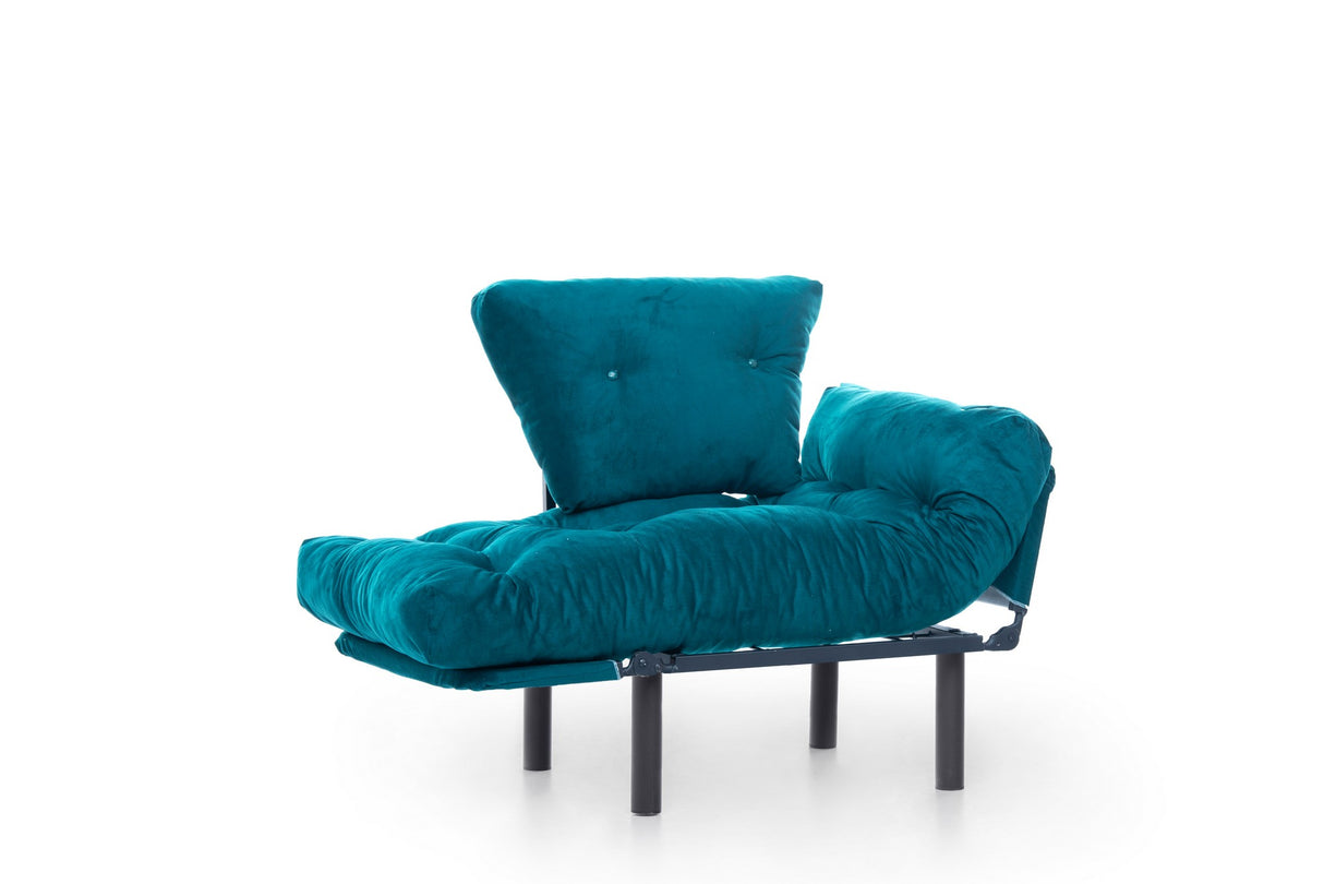 Fauteuil Nitta Simple Vert Pétrole