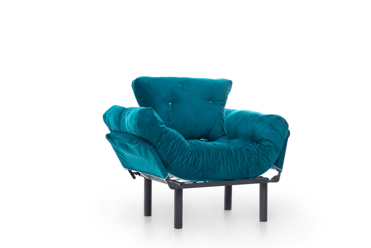 Fauteuil Nitta Simple Vert Pétrole