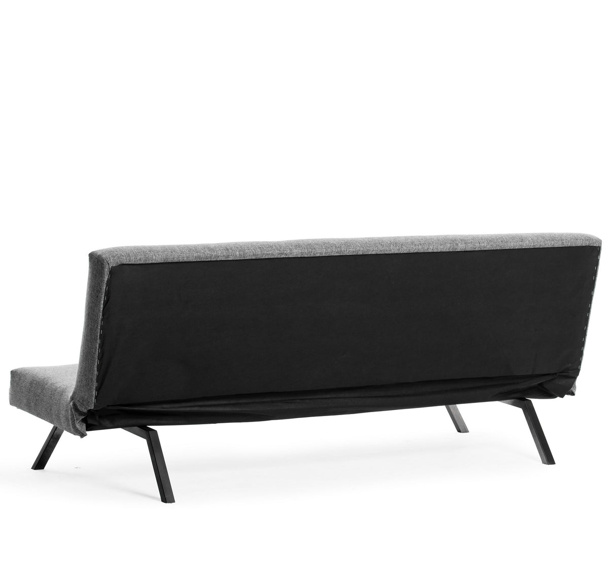 Canapé-lit 3 places Zoly Gris clair Tissu - 180 cm - Sans accoudoirs - Capitonné 