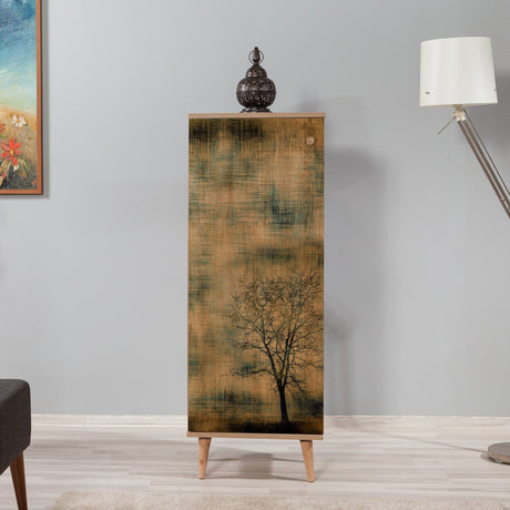 Cabinet à chaussures Filinta Sonoma Oak Boom Mélamine 50x135x38 cm
