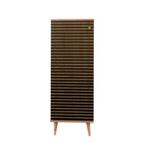 Schoenenkasten - Schoenenkast Filinta Sonoma Eik Gestreept Melamine 50x135x38 cm - Dimehouse