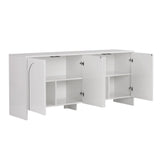 Arlen sidetable wit 180 cm Melamine gecoat houtcomposiet