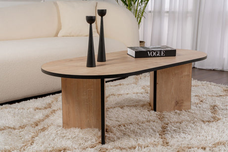 Table basse ovale Sapphire en chêne Look Sabla - 119x60 