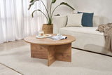 Table basse ronde en bois de pin mélaminé - 90x90x40 cm - Dakota
