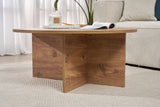 Table basse ronde en bois de pin mélaminé - 90x90x40 cm - Dakota