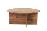 Table basse ronde en bois de pin mélaminé - 90x90x40 cm - Dakota
