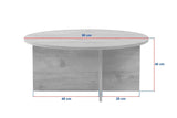 Table basse ronde en bois de pin mélaminé - 90x90x40 cm - Dakota