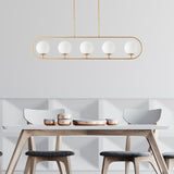 Hanglamp 5-lichts Goud Beige Glas Lucent