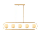 Hanglamp 5-lichts Goud Beige Glas Lucent