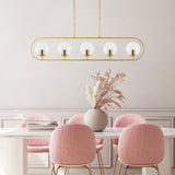 Hanglamp 5-lichts Goud Helder Glas Lucent