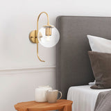 Wandlamp Goud Helder Glas Lucent