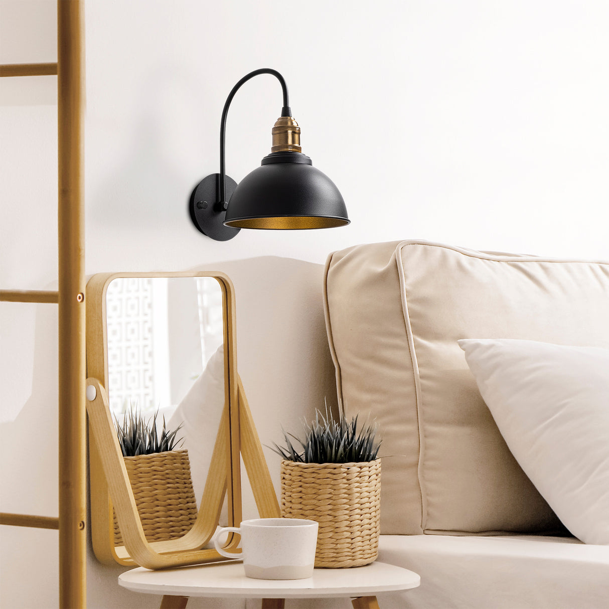 Wandlamp Zwart Metaal Bane