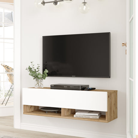 Meubles de télévision Elba Atlantic Pine Wit Melamine 100x29.1x31.6 cm