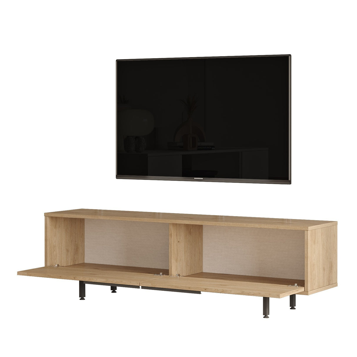 Meubles de télévision Cosmos Walnut Oak Mélamine 160x45.1x35,5 cm