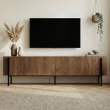 Meuble TV Nexus aspect chêne noir 180 cm Kafkas aspect chêne / Bois mélaminé Noir