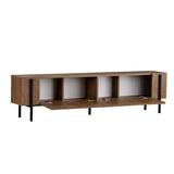 Meuble TV Nexus aspect chêne noir 180 cm Kafkas aspect chêne / Bois mélaminé Noir