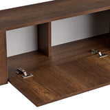 Meuble TV Nexus aspect noyer noir 180 cm Aspect baroque noyer et bois composite mélaminé noir