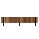 Meuble TV Nexus aspect noyer noir 180 cm Aspect baroque noyer et bois composite mélaminé noir