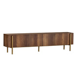 Meuble TV Nexus aspect noyer et or 180 cm Aspect baroque noyer et or Bois mélaminé