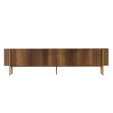 Meuble TV Nexus aspect noyer et or 180 cm Aspect baroque noyer et or Bois mélaminé