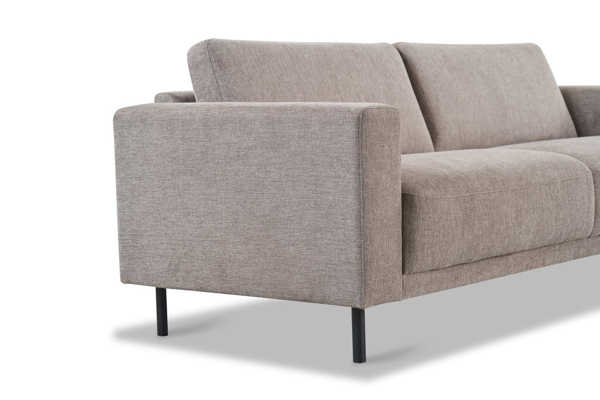 Moderne 3-zits Bank Taupe Stof Aniko 213x90x78 cm