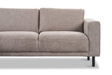 Canapé d'angle moderne 3 places à droite en taupe en tissu Aniko avec lounge 240x197x78 cm 