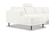 Moderne U-Bank Hoekbank Rechts Beige Stof Aniko 310x197x78 cm